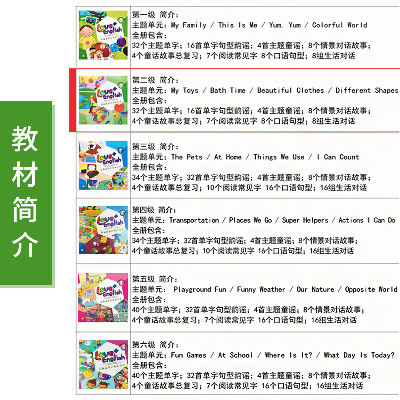 新版点读版love+english 2级别 小班下册 幼儿园英语启蒙入门教材含APP 爱加美语3-6岁幼儿启蒙 台湾东西love english培训机构教材