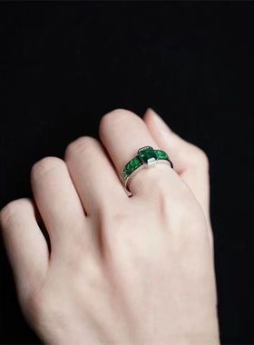 新品【绿之法皇】印象戒指小众设计JOJO花京院典明动漫周边二次元