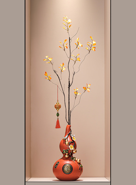 圣优顿中国风禅意假山花瓶摆件