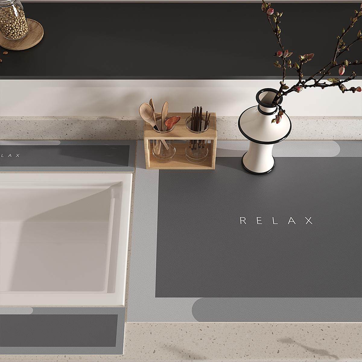 硅藻泥洗手台吸水垫免洗可擦窄边水槽边沥水垫挡水条水龙头防滑垫,淘宝优惠券,粉丝福利购,淘宝优惠卷