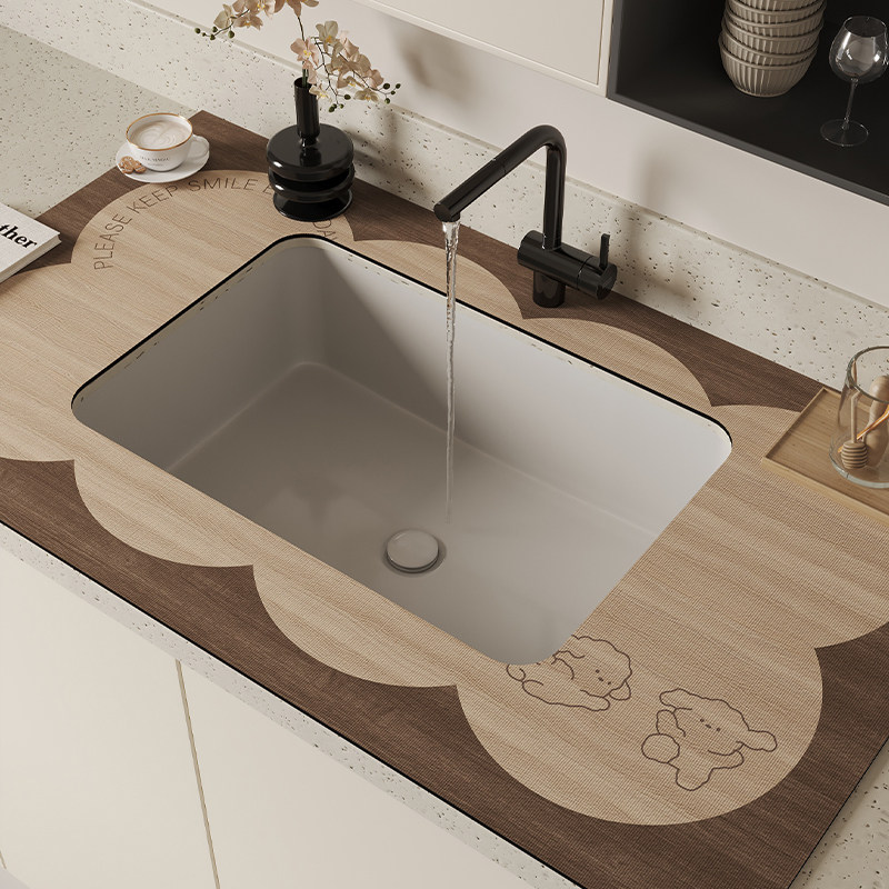 厨房洗手台硅藻泥吸水垫吧台满铺免洗可擦洗漱台面垫水龙头沥水垫,淘宝优惠券,粉丝福利购,淘宝优惠卷