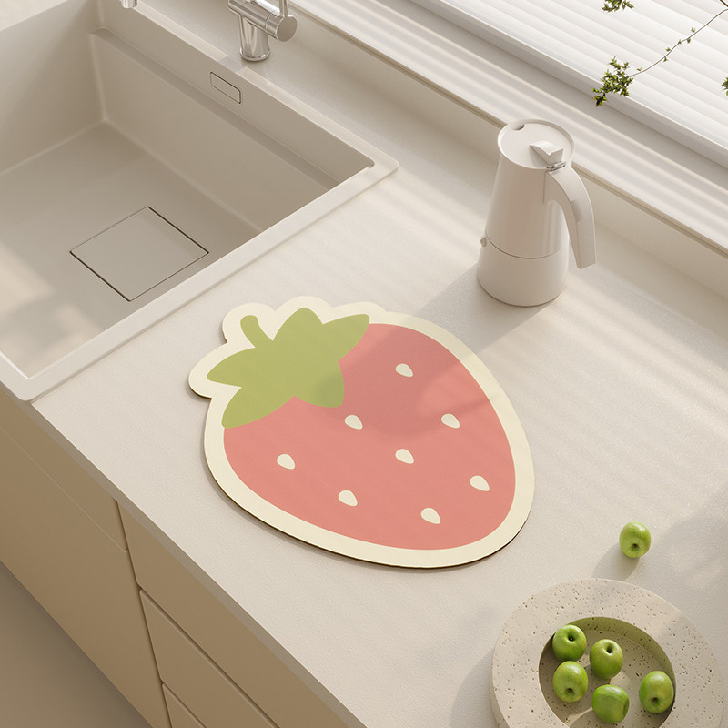 水果系列厨房沥水垫吧台杯垫碗垫硅藻泥吸水垫台面厨具免洗隔热垫,淘宝优惠券,粉丝福利购,淘宝优惠卷