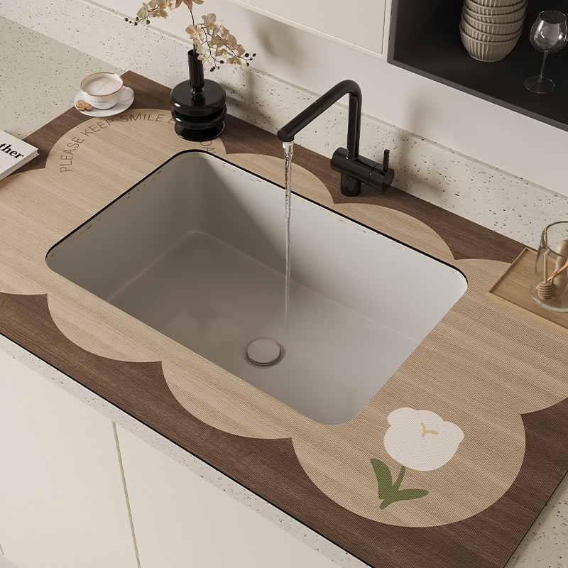 厨房洗手台硅藻泥吸水垫吧台满铺免洗可擦洗漱台面垫水龙头沥水垫,淘宝优惠券,粉丝福利购,淘宝优惠卷