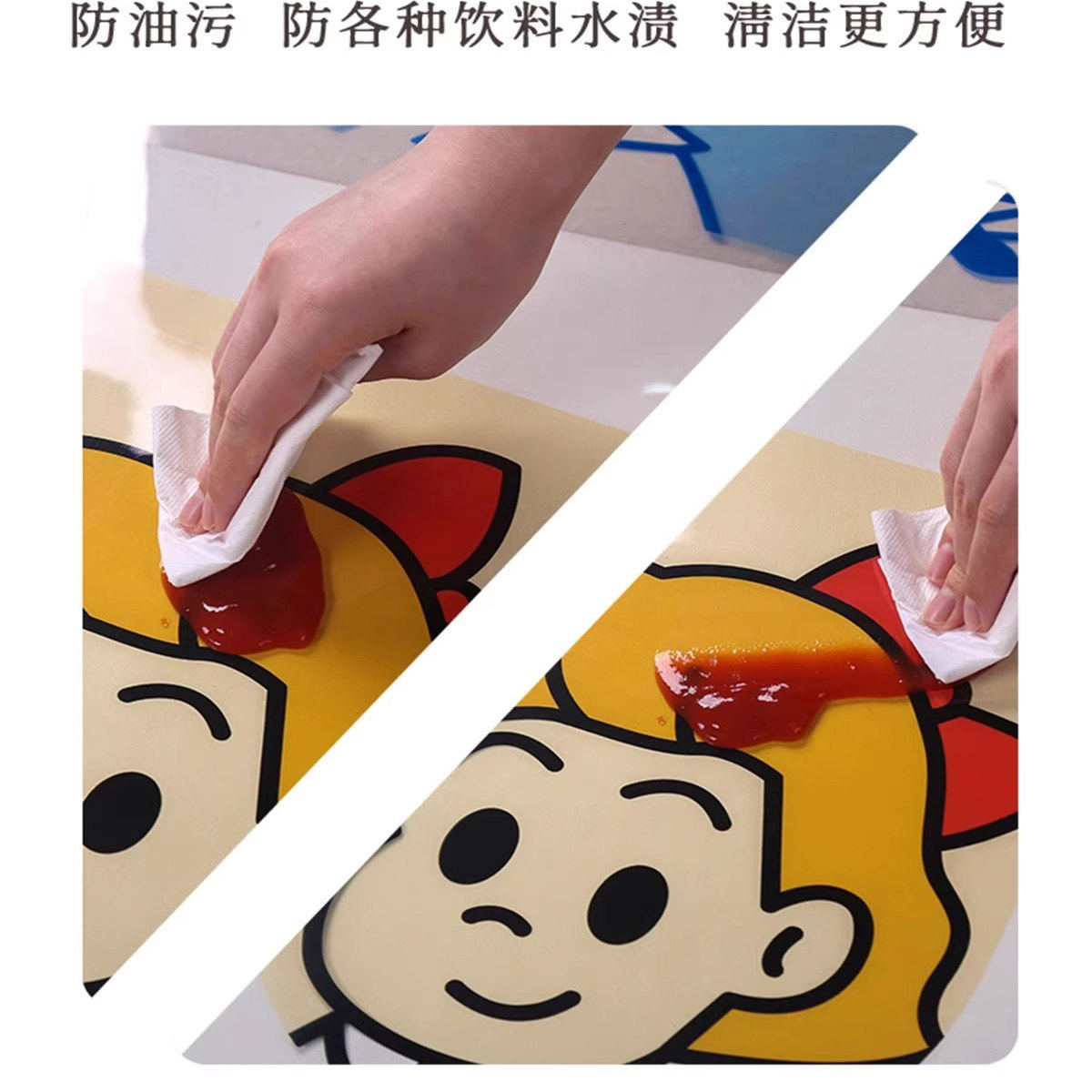 厨房地垫软玻璃透明防水防油免洗可擦脚垫可裁剪易打理门口地毯,淘宝优惠券,粉丝福利购,淘宝优惠卷