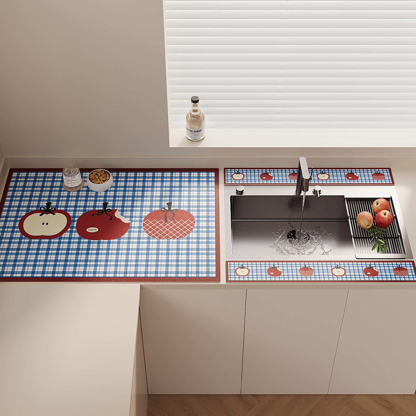 硅藻泥洗手台厨房窄边挡水条吸水垫免洗可擦台面垫边缘防溅沥水垫,淘宝优惠券,粉丝福利购,淘宝优惠卷