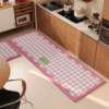Kitchen special floor mats, household no-wash, water-absorbent, quick-drying floor mats, imitation woven linen, non-slip, dirt-resistant and wear-resistant carpets