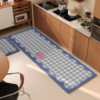 Kitchen special floor mats, household no-wash, water-absorbent, quick-drying floor mats, imitation woven linen, non-slip, dirt-resistant and wear-resistant carpets