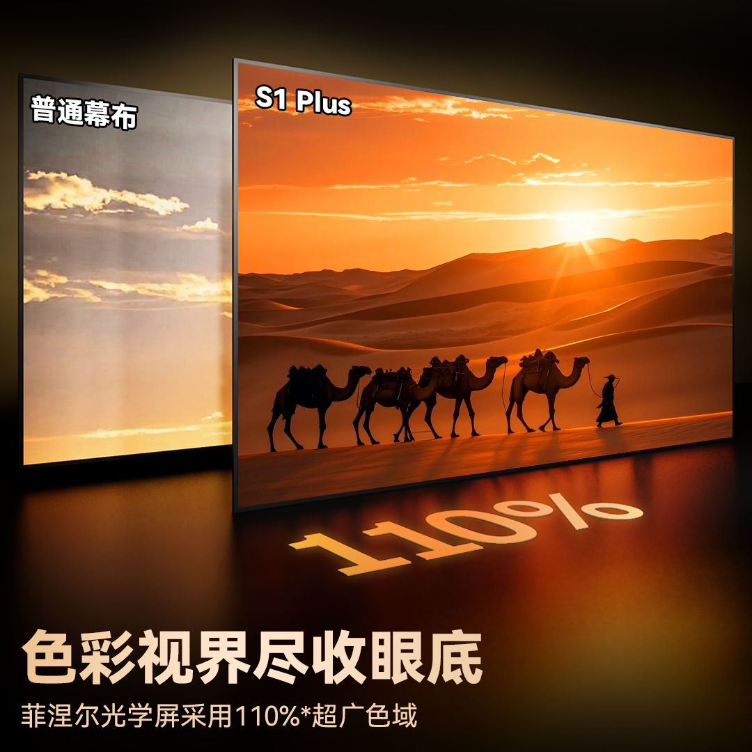 菲斯特菲涅尔中长焦抗光硬屏S1PLUS同款抗光幕布壁挂高增益白天投影专业级客厅8K光学100寸/90寸/80寸高清4K - 图3