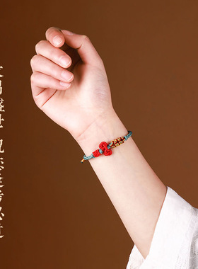 文昌结手工编织红绳上岸手绳男女款学生考试高考考研手链好运