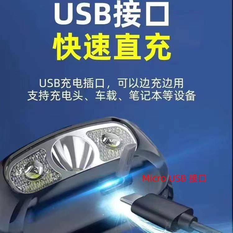 强光头灯户外迷你led夜钓鱼矿灯便携头戴式手电充电感应头灯,淘宝优惠券,粉丝福利购,淘宝优惠卷
