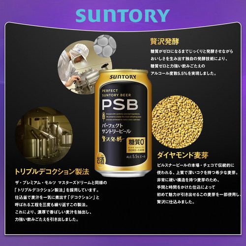 10月三得利Suntory日本原装进口PSB啤酒“0糖质”捷克进口啤酒花 - 图2