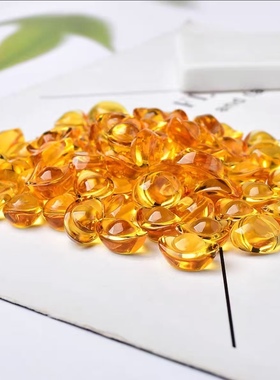 黄水晶元宝摆件百福米缸招财进宝聚财琉璃金元宝创意饰品厂家直销