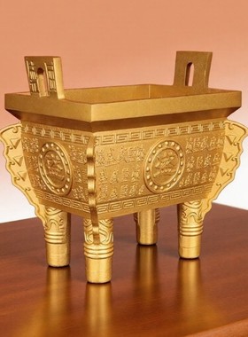 黄铜制作 百盛鼎 铜鼎 千秋鼎  方鼎 现货供应 千秋盛鼎 财富宝鼎