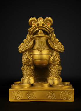 黄铜貔貅摆件一对特大号