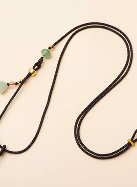 金店同款单边莲蓬挂绳手工编织绳可调节长短项链绳