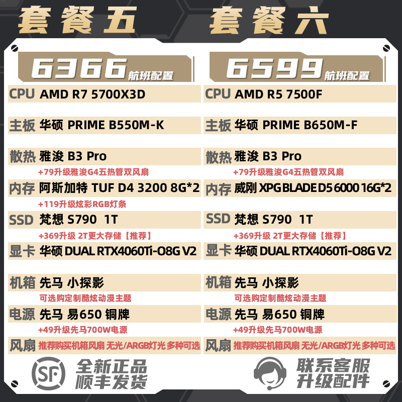 618装机猿自营店4699航班RTX 4060 Ti/12400F/13400F/13600KF电脑 - 图2