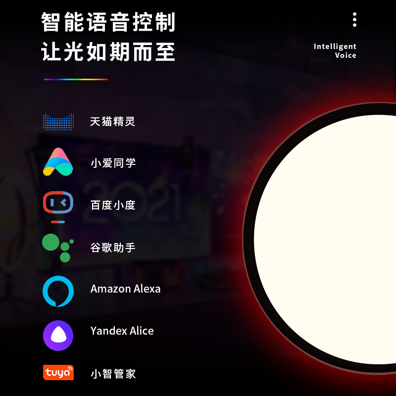 英国DiM3全光谱炫彩RGB吸顶灯儿童房卧室电竞房LED灯具智能语音 - 图2