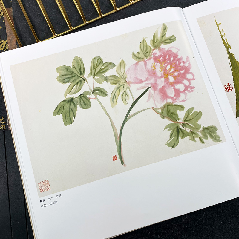 【12开彩印】黄宾虹册页全集4 设色花鸟画卷黄宾虹山水画集临古写生画稿山水花鸟国画中国现代名家画集绘画赏析画法入门到精通教程 - 图1