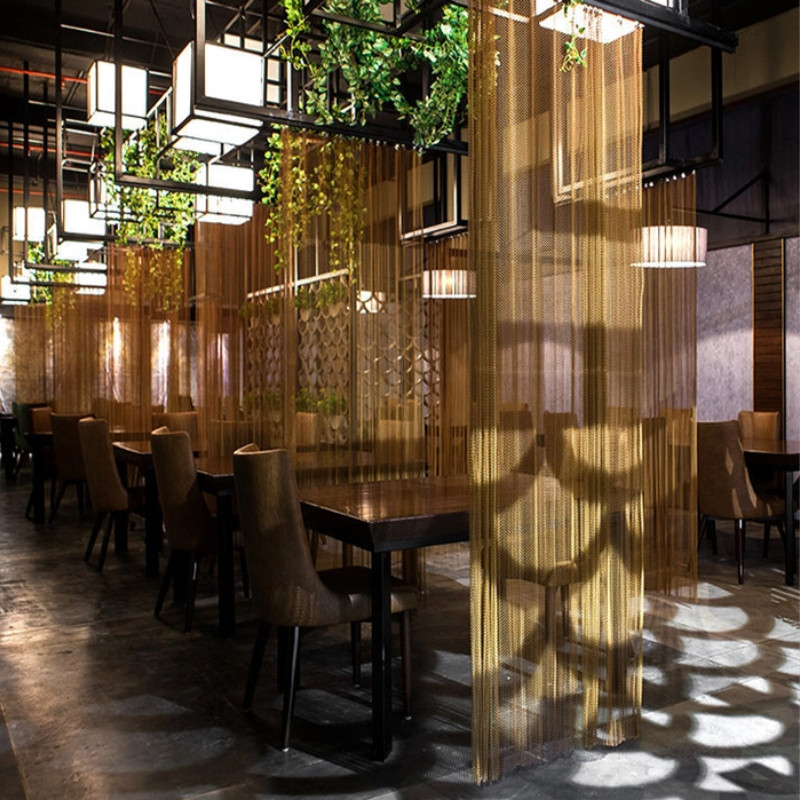 金属装饰网帘金色螺旋网吊顶不锈钢镀钛垂帘古铜色隔断帘厂家定制,淘宝优惠券,粉丝福利购,淘宝优惠卷