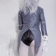 Male-to-female jumpsuit plus size full-body stockings cross-dressing male and female seamless jumpsuit sexy transvestite cross-dressing