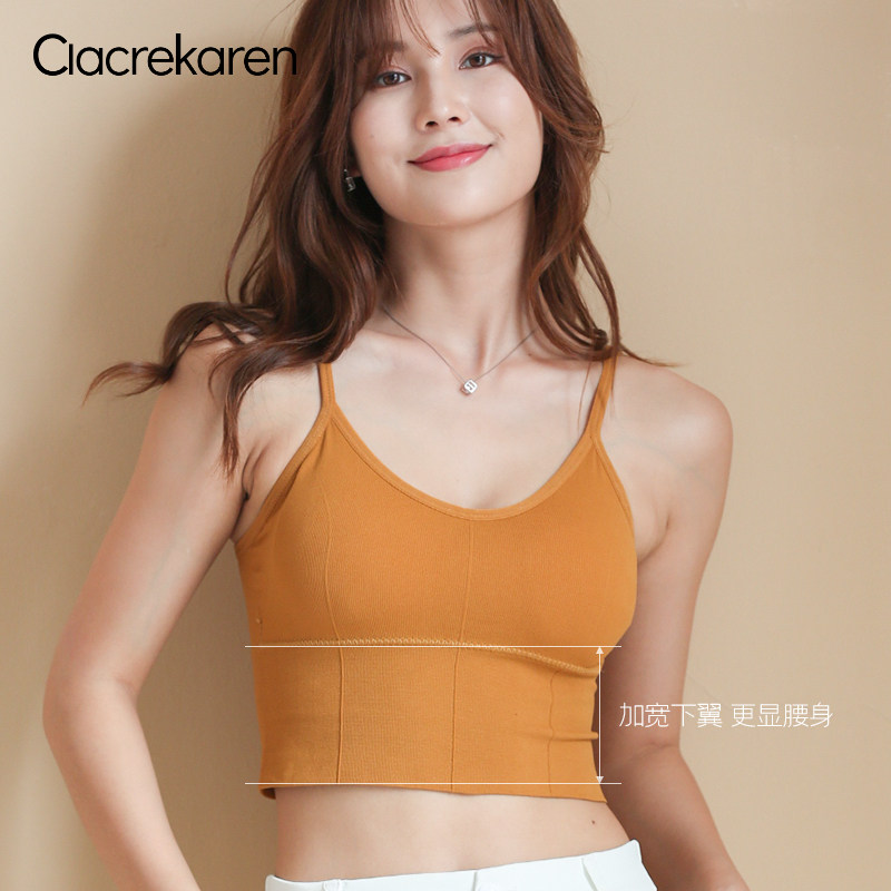 2件装u型美背聚拢吊带女背心抹胸 Clacrekaren吊带/背心/T恤