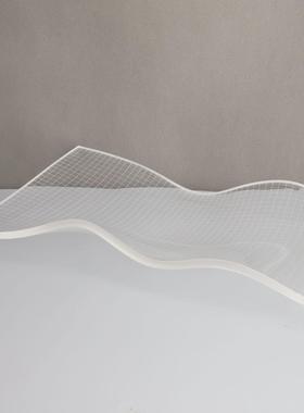 欧式亚克力透明网格果盘样板房书房客厅餐厅桌面玄关软装饰品摆件