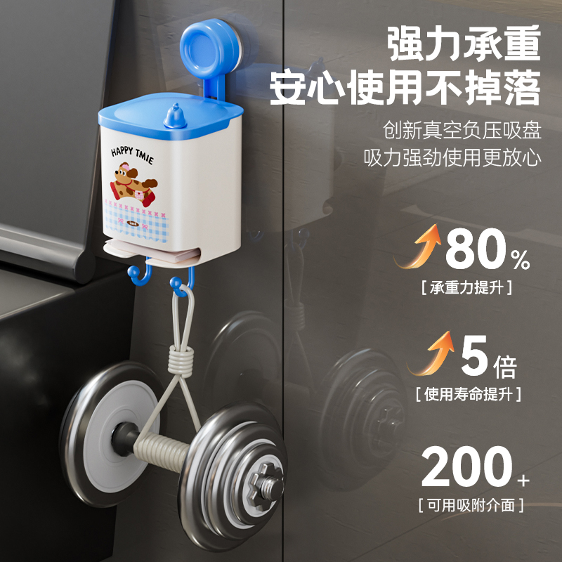 卫生巾收纳盒免打孔厕所壁挂式置物架防水洗脸巾抽纸卫生间纸巾盒 - 图1