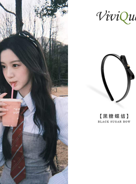 【黑糖蝶结】法式蝴蝶结醋酸发箍