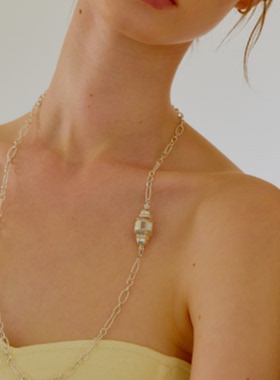 GRENONS路灯银项链简约设计感小众长款锁骨链项饰甜酷百搭饰品