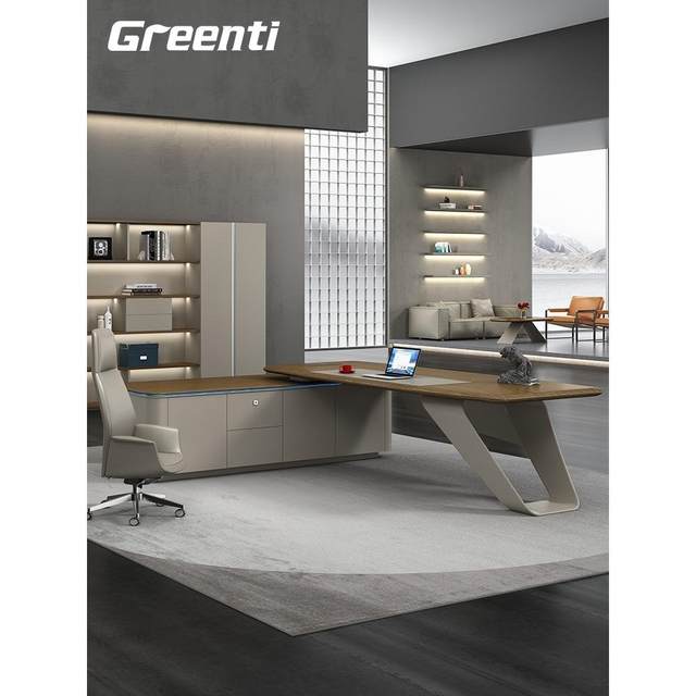 Light luxury boss desk president desk simple modern chairman desk senior office furniture office desk chair combination