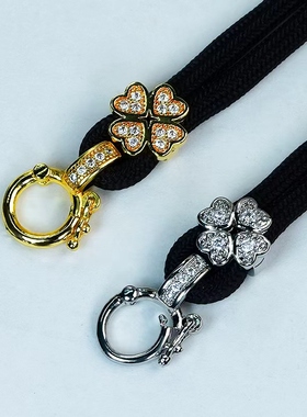 时尚万能扣项链手工编织黑绳毛衣链长款 可搭配翡翠和田玉石吊坠