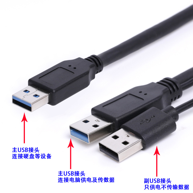 工厂直销AM对AM（3A线USB3.0数据线,USB3.1数据线,外接电源硬盘线 - 图0