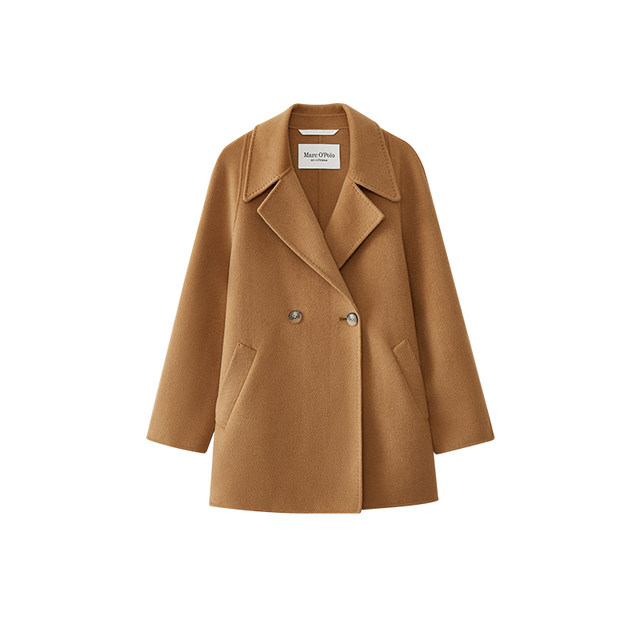 Self-operated MarcO Polo flat collar mid-length coat