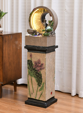 新中式百搭款桌面小景观流水摆件