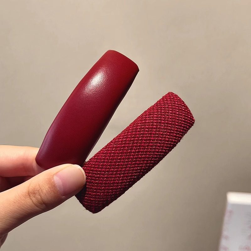 酒红色刘海bb夹女前额碎发侧边发卡感后脑勺碎发夹子气质头饰,淘宝优惠券,粉丝福利购,淘宝优惠卷