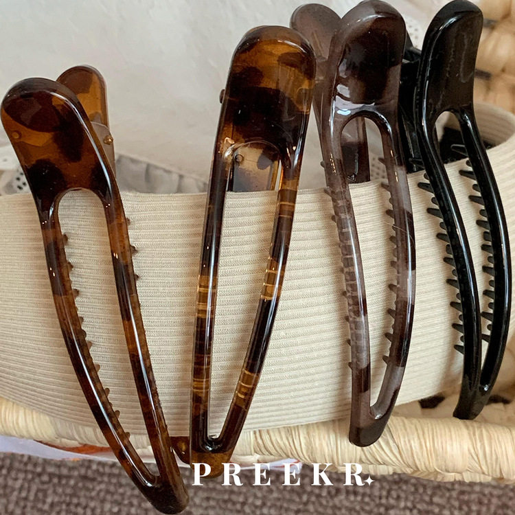 韩系实用百搭豹纹发夹大号洗脸化妆刘海碎发夹发卡侧边夹鸭嘴夹子,淘宝优惠券,粉丝福利购,淘宝优惠卷