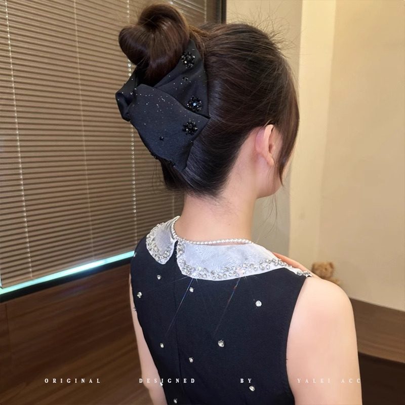 赫本风发夹路易斯蝴蝶结抓夹女后脑勺显发量头饰盘发感鲨鱼夹,淘宝优惠券,粉丝福利购,淘宝优惠卷