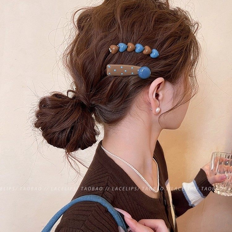 海盐奶咖~发夹女爱心边夹前额一字发卡碎发刘海夹子头饰2025新款,淘宝优惠券,粉丝福利购,淘宝优惠卷