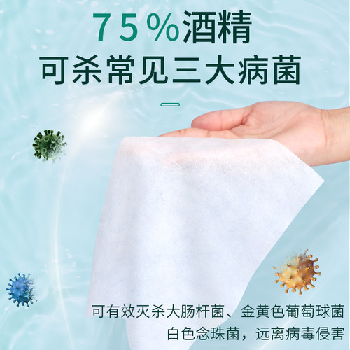 海诺海氏酒精消毒卫生湿巾棉片小包便携式医用75度湿纸巾官方正品 - 图0