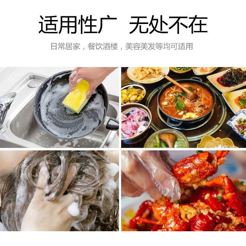 一次性手套透明独立包装食品级创意透明PE外卖餐饮加厚烘焙个性 - 图2