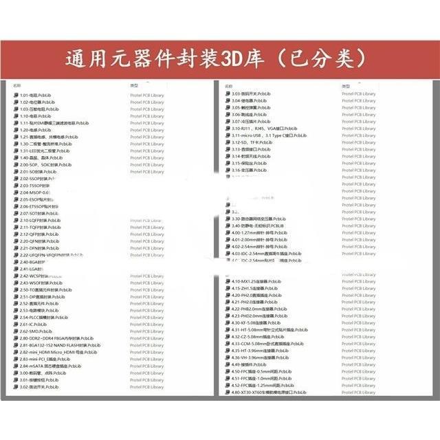 原理图库AD精品库Altium库 PCB封装库3D库STM32AD封装库单片机库 - 图2