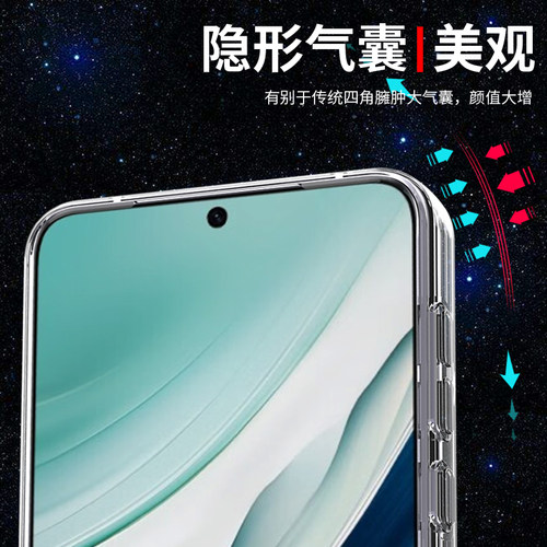 适用于华为MATE60手机壳透明mate60pro保护套MATE50 50E新款50pro气囊防摔全包边硅胶外壳男女款个性创意潮软 - 图2
