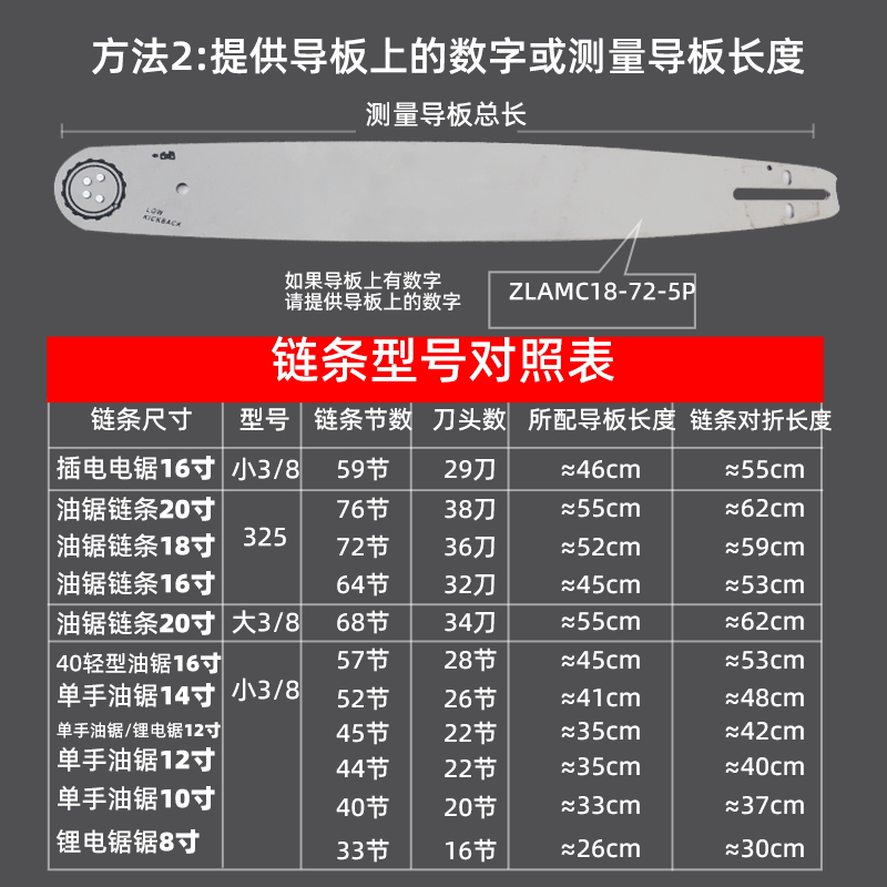 油锯链条德国进口合金电锯链10寸12寸14寸16寸18寸20寸汽油锯链条 - 图1