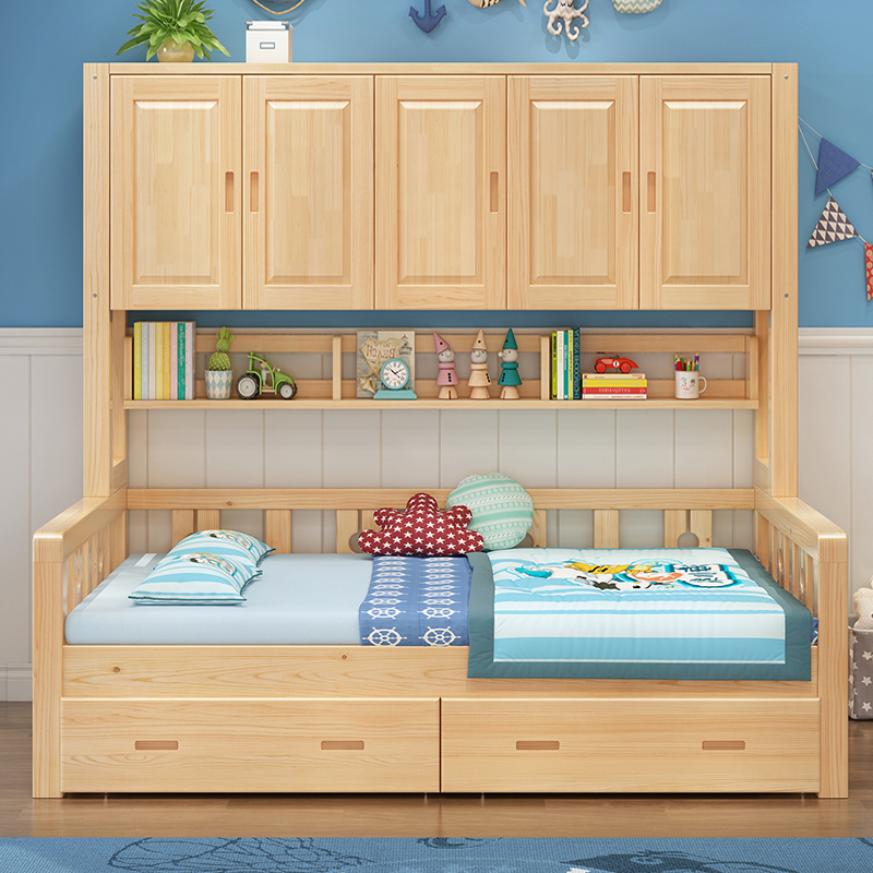 衣柜床一体实木小户型榻榻米单人床现代多功能卧室储物组合儿童床