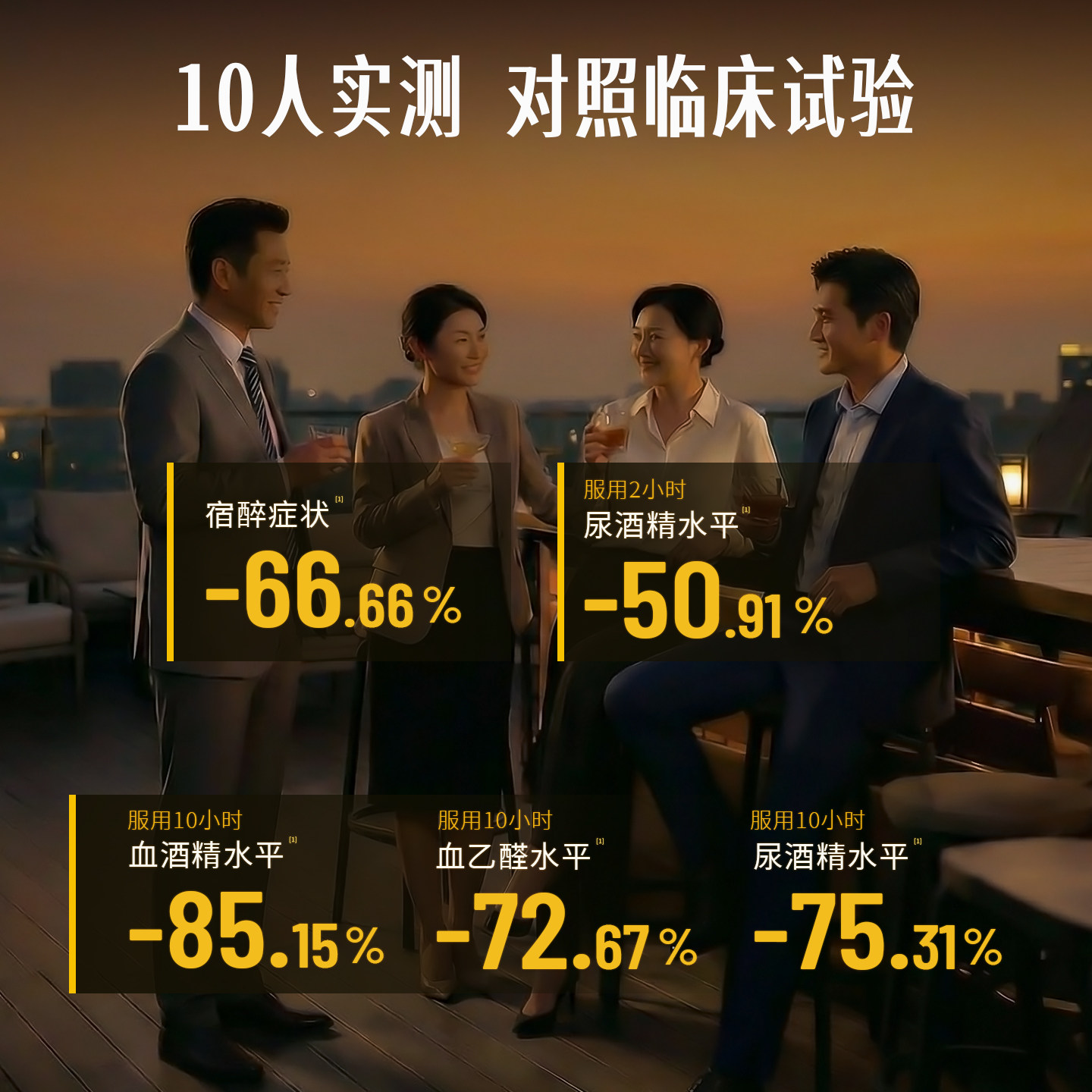 PartySmart解酒药片赛事熬夜喝酒前不醉神器千杯醒酒护肝片进口