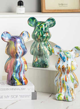 卡通摆件流体暴力熊电视柜高档