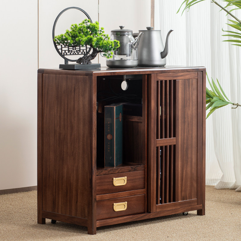 乌金木移动桌边几实木茶几客厅茶台茶水柜家用烧水壶一体沙发边柜,淘宝优惠券,粉丝福利购,淘宝优惠卷