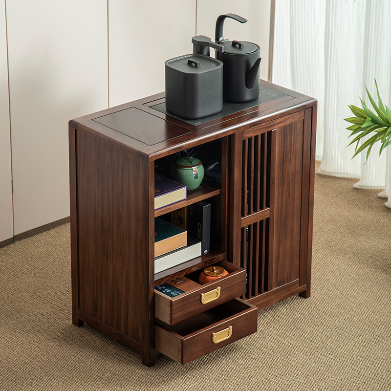 乌金木移动桌边几实木茶几客厅茶台茶水柜家用烧水壶一体沙发边柜,淘宝优惠券,粉丝福利购,淘宝优惠卷