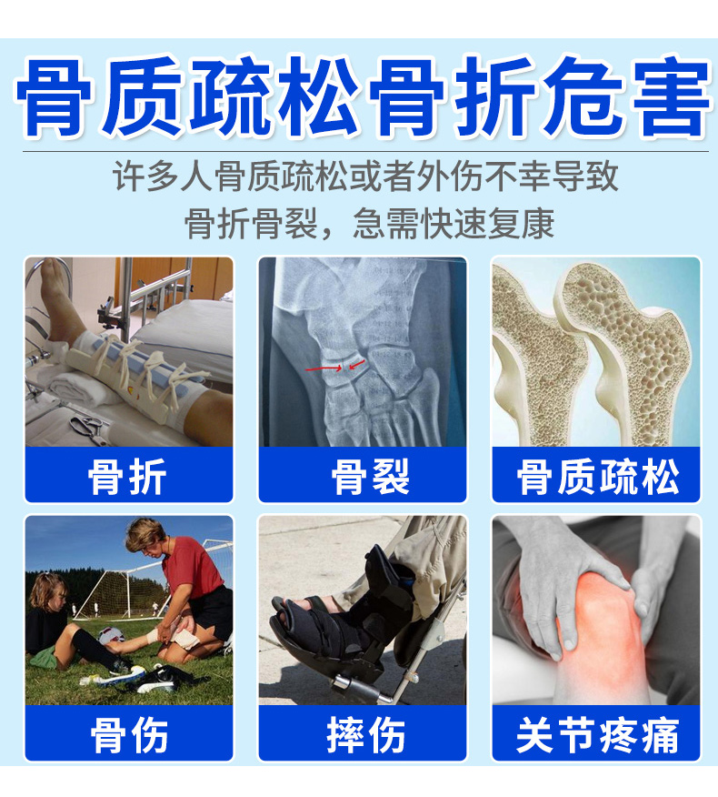 森艺棠海外专营店钙片骨折营养品骨骼补品骨裂骨折术后恢复营养品氨糖关节宝软骨素3
