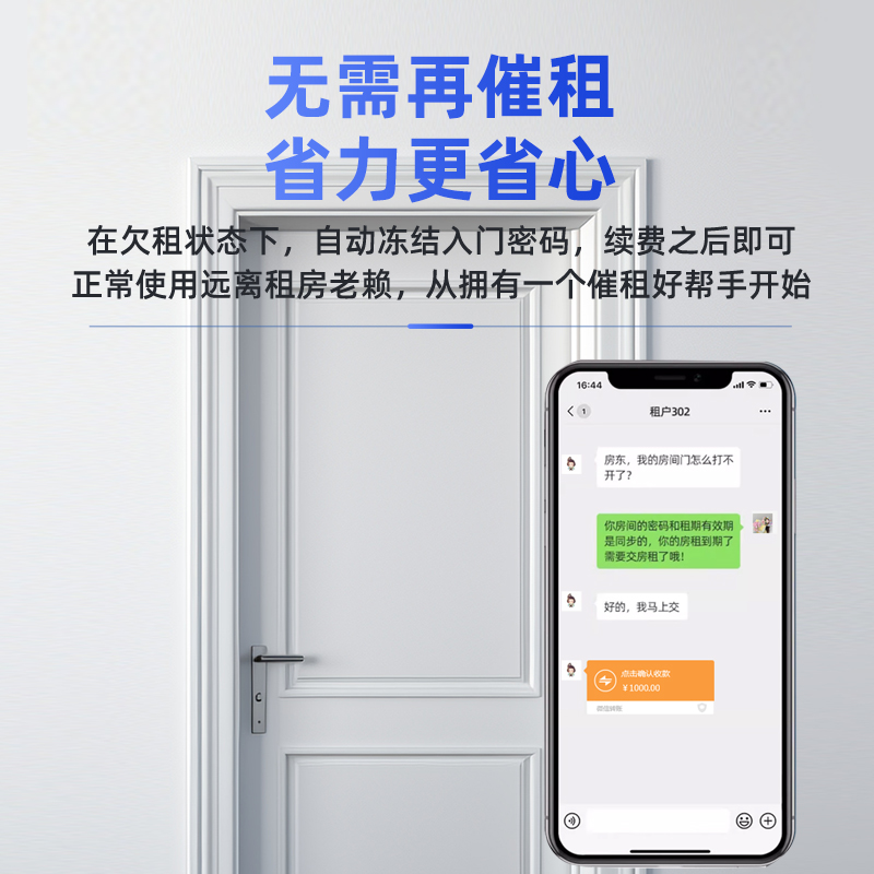 慕尼森通通锁多功能APP蓝牙指纹密码锁家用公寓民宿出租房智能锁 - 图0